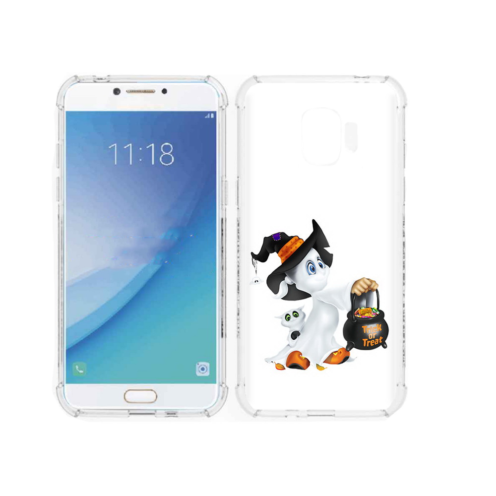 

Чехол MyPads Tocco для Samsung Galaxy J2 Pro (2018) Маленький призрак (PT226925.585.113), Прозрачный, Tocco