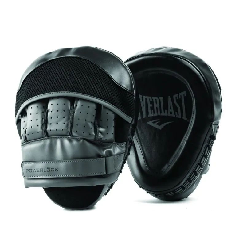 Лапы Everlast Powerlock чёрно-серые