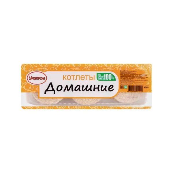 

Котлеты Унипром Домашние замороженные 450 г