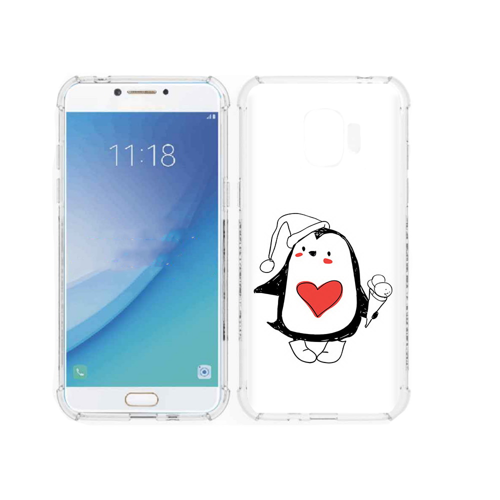 

Чехол MyPads Tocco для Samsung Galaxy J2 Pro (2018) Пингвин с мороженым (PT226925.585.135), Прозрачный, Tocco