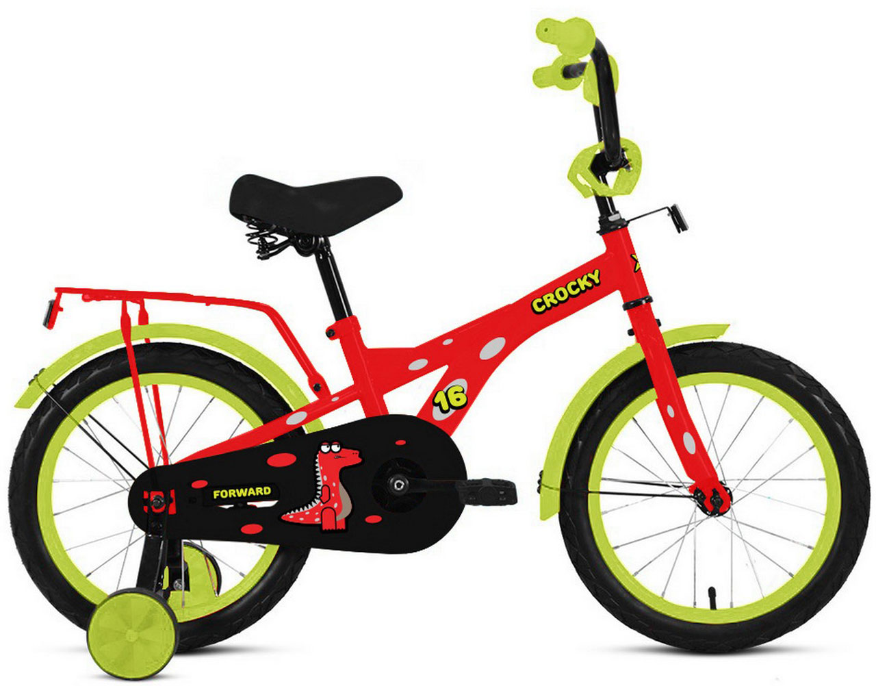 Велосипед детский Crocky 16 1ск. 2023 красный велосипед 16 forward funky 20 21 г красный голубой 1bkw1k1c1034 039179 002