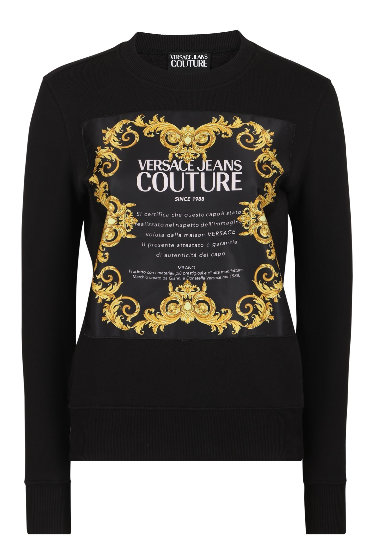 

Свитшот женский Versace Jeans Couture 125377 черный 42 IT, 125377
