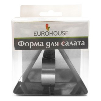 фото Форма для салатов eurohouse треугольник с прессом 8x4 см