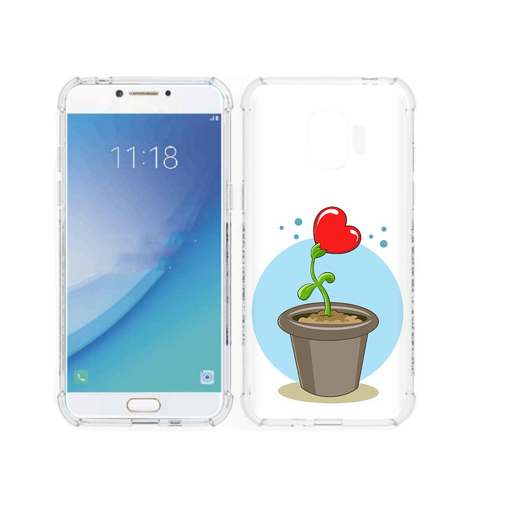 

Чехол MyPads Tocco для Samsung Galaxy J2 Pro (2018) Растение любви 14 февраля, Прозрачный, Tocco