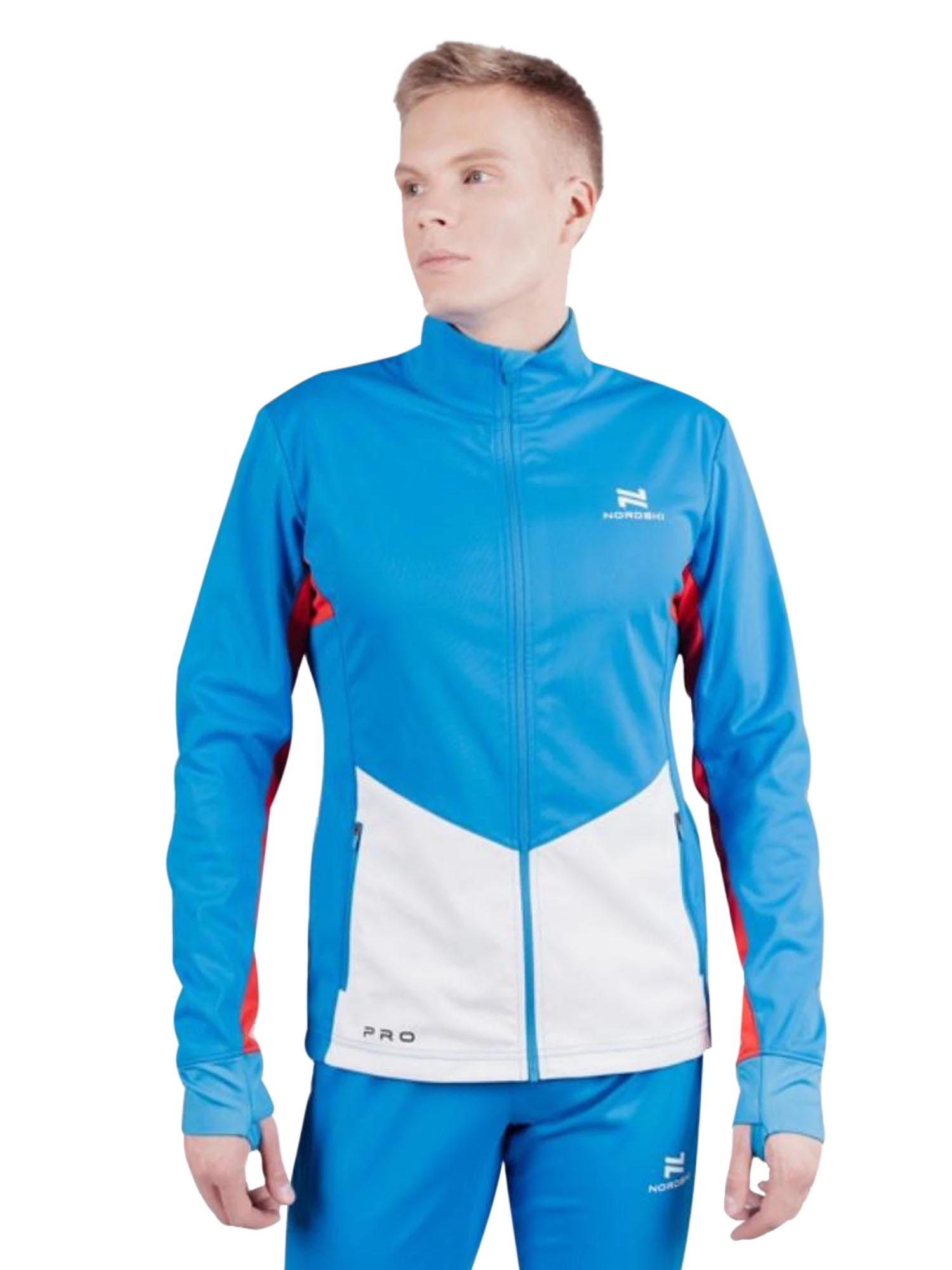 Куртка Беговая NordSki Pro Rus Blue/White L INT