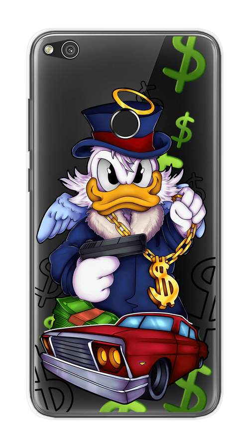 

Чехол на Honor 8 Lite/Huawei P8 Lite "Scrooge McDuck with a Gold Chain", Красный;синий;белый, 61550-6