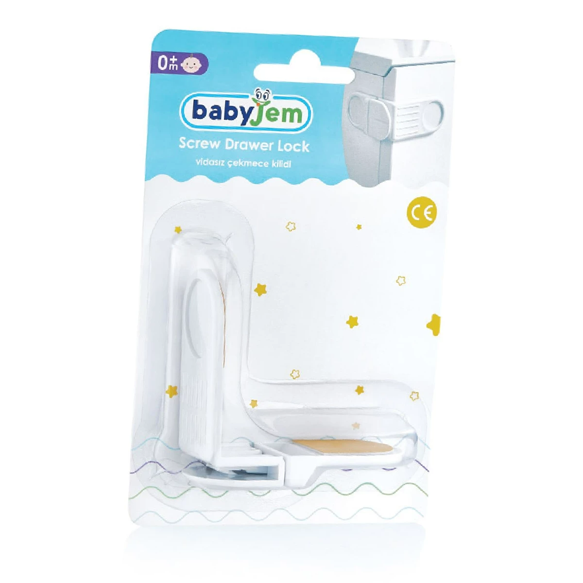 Замки для ящиков BabyJem 080 защита для шкафов и ящиков babyjem white 122