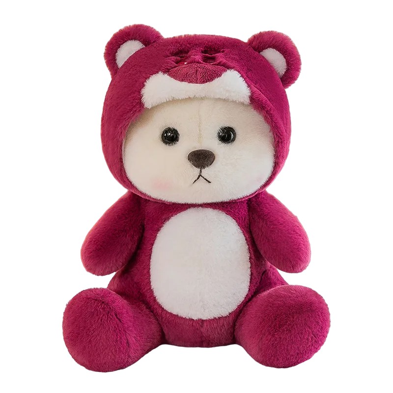 

Мягкая игрушка ArtemToys Мишка в костюме Розового Мишки 28 см, МР28, Розовый, Мишкак