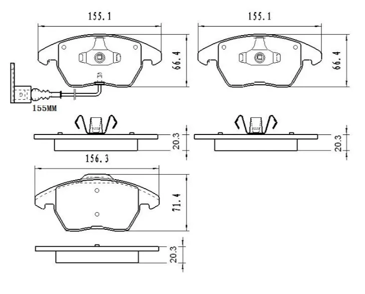 

W0152BP_колодки дисковые передние! Audi A3 диск 15''/16'', VW Golf V 1.4-2.0TD диск 15'' 0