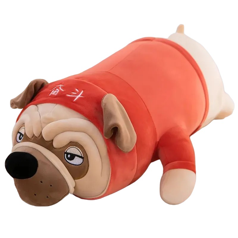 

Мягкая игрушка ArtemToys мопс-подушка в красной одежде, 50 см, Мопс50, Красный, Мопс
