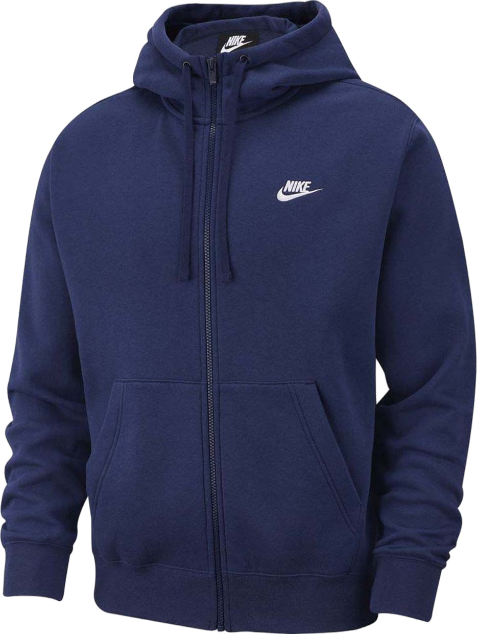 Толстовка мужская Nike M Club Fleece Full Zip Hoodie синяя XS