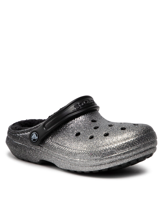 

Сабо Classic Glitter Lined Clog 205842 Crocs серебристый 37,5 EU, Classic Glitter Lined Clog 205842