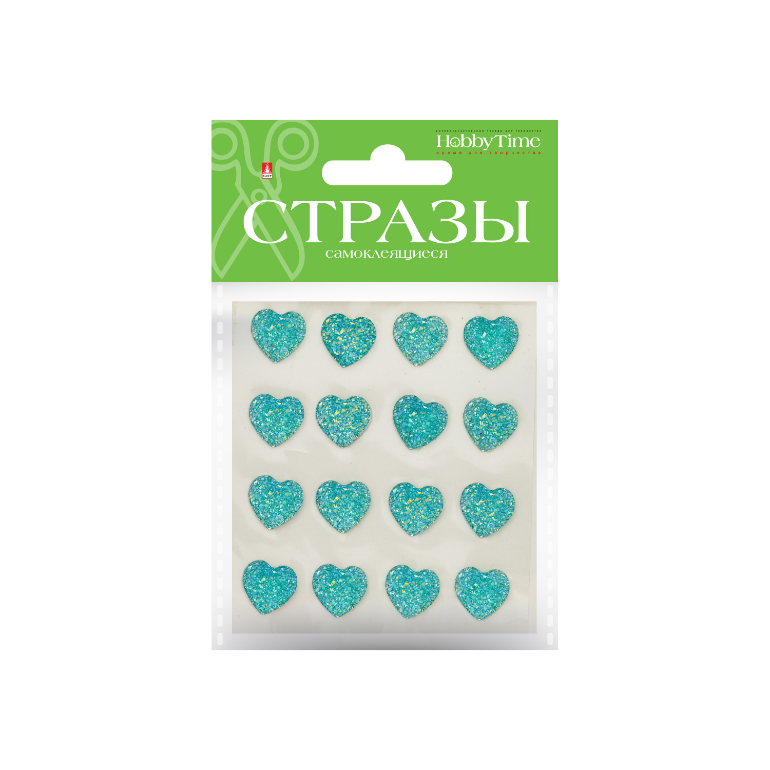 

НАБОР САМОКЛЕЯЩИХСЯ СТРАЗ №92 "СЕРДЕЧКИ", 14 ММ, 4 ЦВ., Арт. 2-344/01, Разноцветный