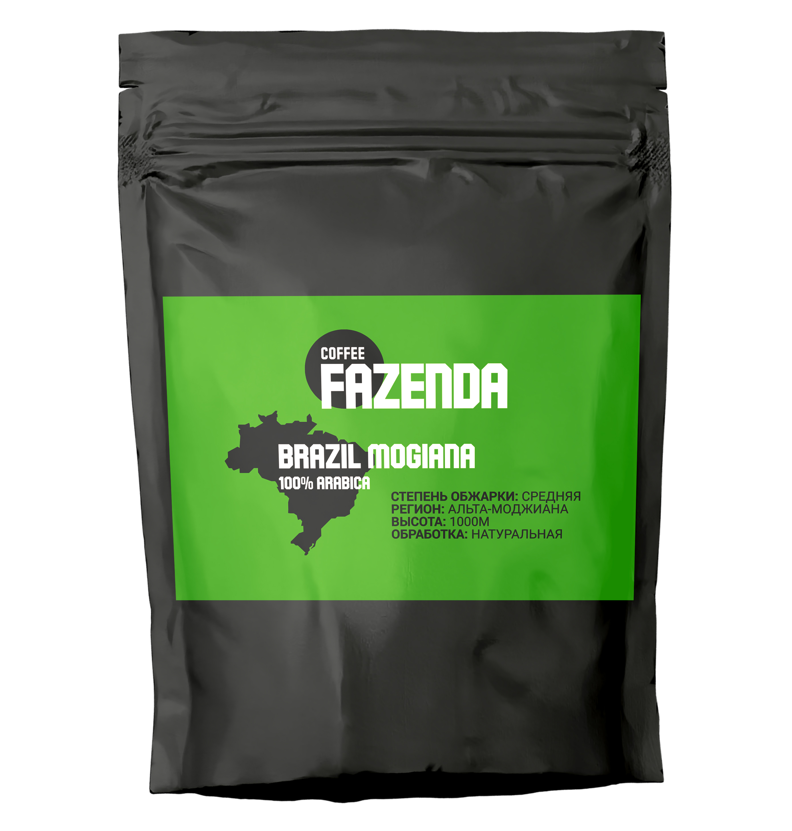 

Кофе в зернах FAZENDA Бразилия Моджиана 100% арабика, 1кг, 1000 гр.