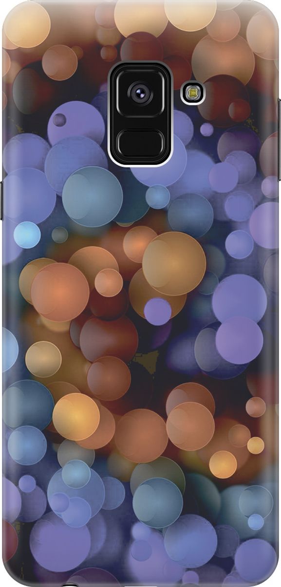 

Чехол на Samsung Galaxy A8+ (2018) "Сиренево-оранжевые шарики", Фиолетовый;оранжевый, 6259