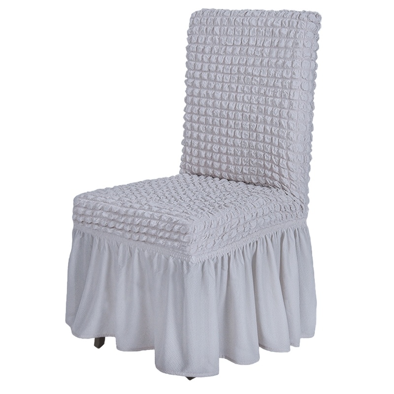 

Чехол на стул с оборкой Venera, цвет белый, 1 предмет