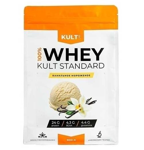 Сывороточный протеин Kultlab Whey KultStandart 900 гр, Ванильное мороженное