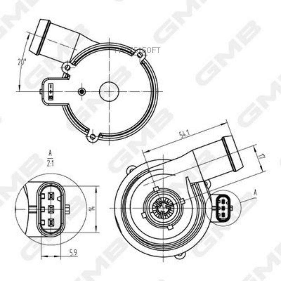 

Помпа Водяная Электрическая Volkswagen Polo Jetta / Audi A4 GMB gew-vw003