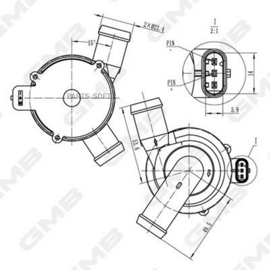 

Помпа Водяная Электрическая Audi GMB gew-vw020