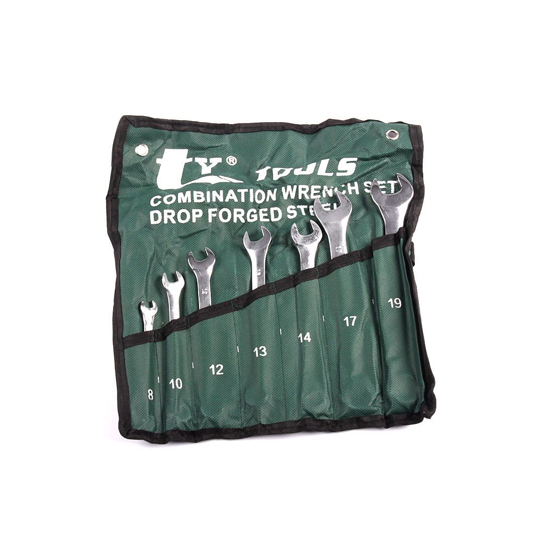 Набор накидных ключей зеленый 8-19 7шт рюкзак на молнии наружный карман набор косметичка сумка