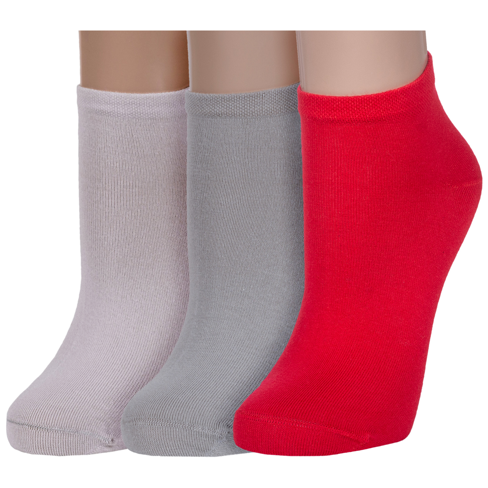 

Комплект носков женских Rusocks 3-Ж-1700 разноцветных 23-25, Бежевый;серый;красный, 3-Ж-1700