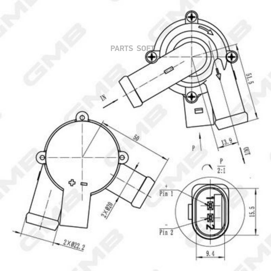 

Помпа Водяная Электрическая Audi A6 S6 A7 Q7 GMB gew-vw032
