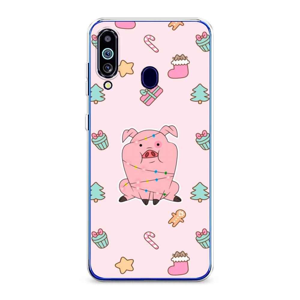 

Чехол на Samsung Galaxy M40 "Розовая свинка", Розовый;зеленый, 28750-5