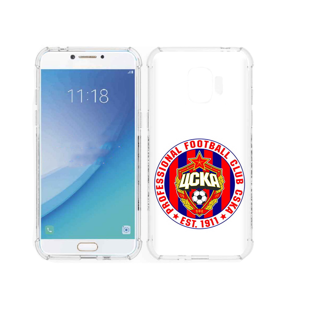 

Чехол MyPads Tocco для Samsung Galaxy J2 Pro (2018) ФК ЦСК логотип (PT226925.585.178), Прозрачный, Tocco
