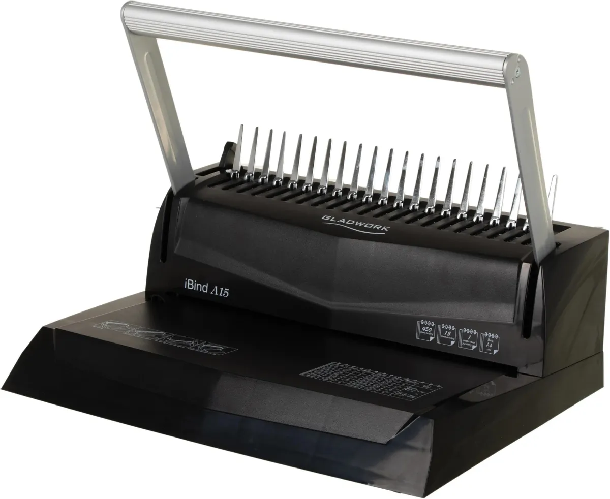 

Брошюровщик Gladwork iBind A15, А4, 15л./450л., Черный, iBind A15
