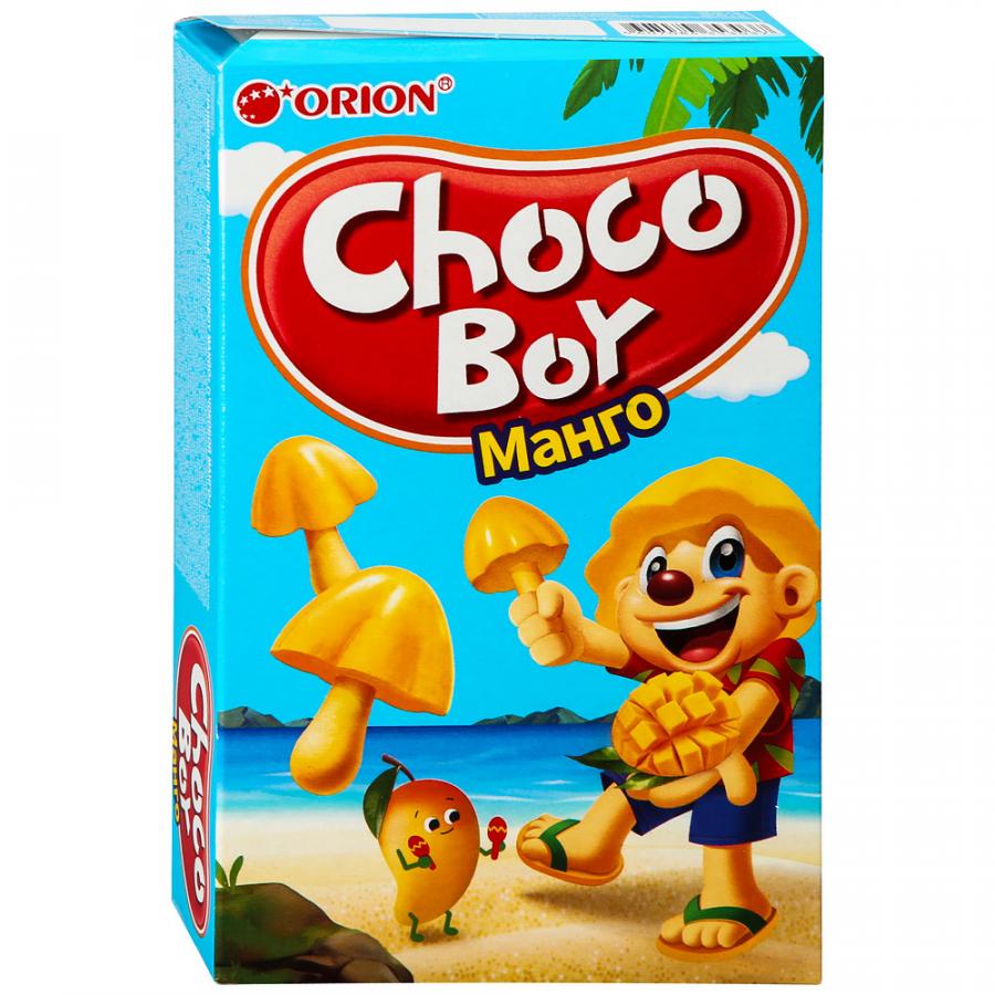 Печенье Orion Choco Boy грибочки манго 45 г