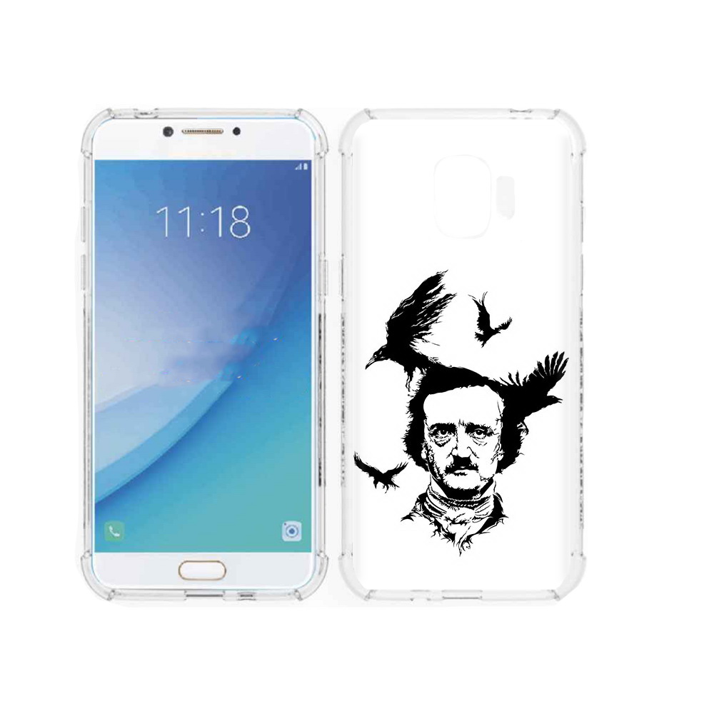

Чехол MyPads Tocco для Samsung Galaxy J2 Pro (2018) Эдгар Аллан черно белый, Прозрачный, Tocco