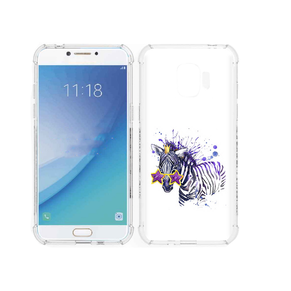 

Чехол MyPads Tocco для Samsung Galaxy J2 Pro (2018) акварельная зебра (PT226925.585.215), Прозрачный, Tocco