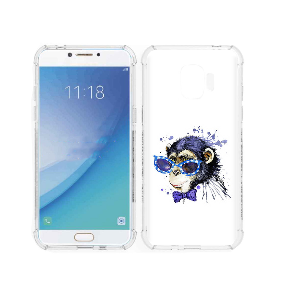 

Чехол MyPads Tocco для Samsung Galaxy J2 Pro (2018) акварельная обезьяна, Прозрачный, Tocco