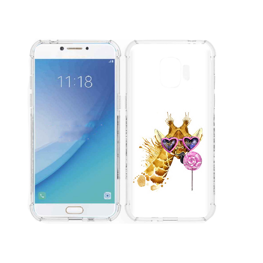 

Чехол MyPads Tocco для Samsung Galaxy J2 Pro (2018) акварельный жираф (PT226925.585.217), Прозрачный, Tocco