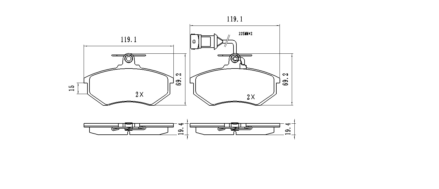 

Колодки дисковые пер. \Audi 80 1.6/1.9TD 91-94, VW Golf III/Passat 88-97 1 WINKOD W0117BP