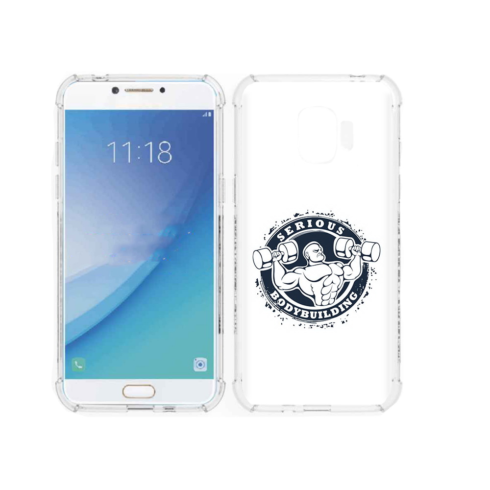 

Чехол MyPads Tocco для Samsung Galaxy J2 Pro (2018) бодибилдинг воля к победе, Прозрачный, Tocco