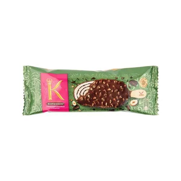 

Мороженое молочное А.Коркунов с шоколадной прослойкой и фундуком 7,5% БЗМЖ 58 г