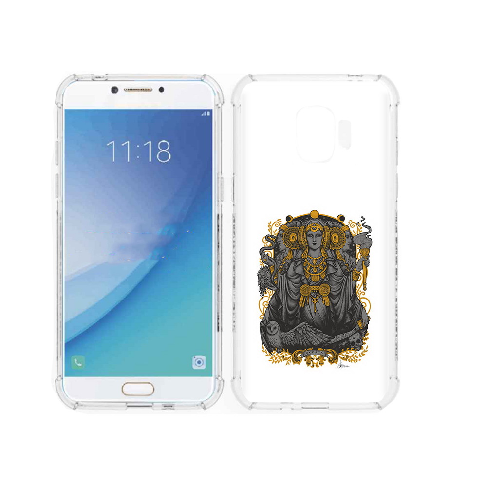 

Чехол MyPads Tocco для Samsung Galaxy J2 Pro (2018) божество с золотыми элементами, Прозрачный, Tocco