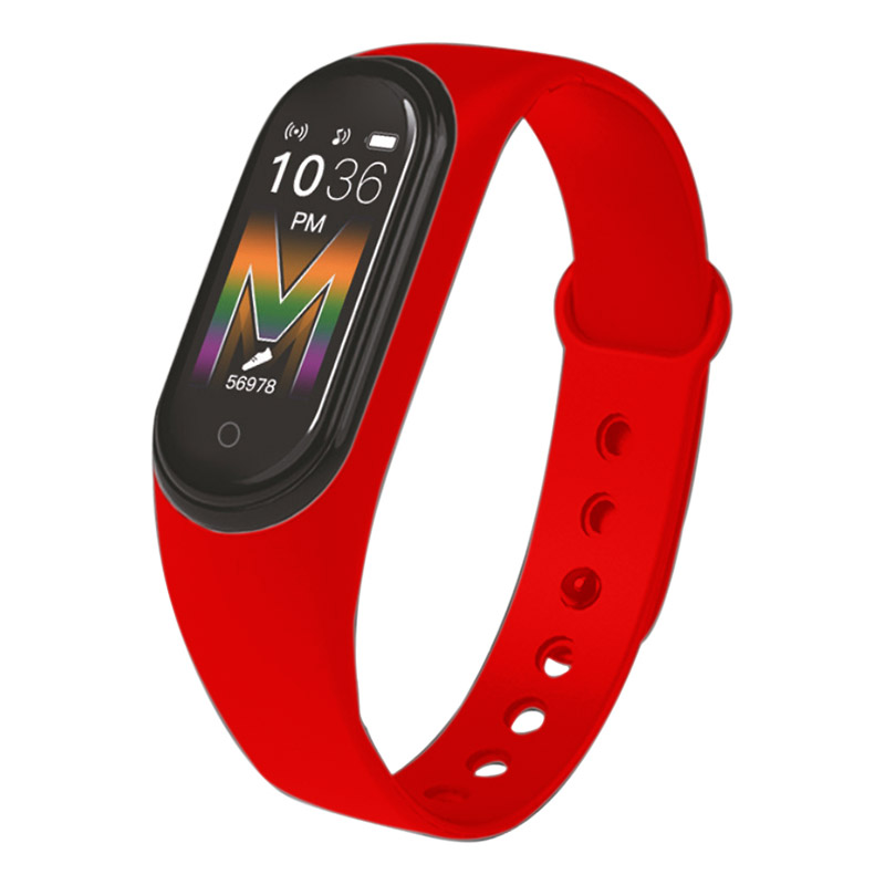Фитнес часы Energy EM-007S красный браслет (103373)