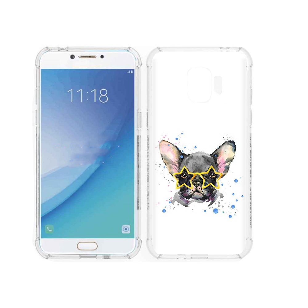 

Чехол MyPads Tocco для Samsung Galaxy J2 Pro (2018) буля в очках (PT226925.585.252), Прозрачный, Tocco