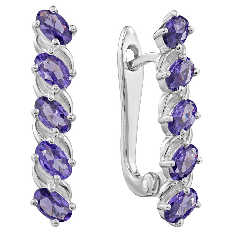 

Серьги из серебра с кристаллом ювелирным LAZURIT-ONLINE 8297PD, 8297PD