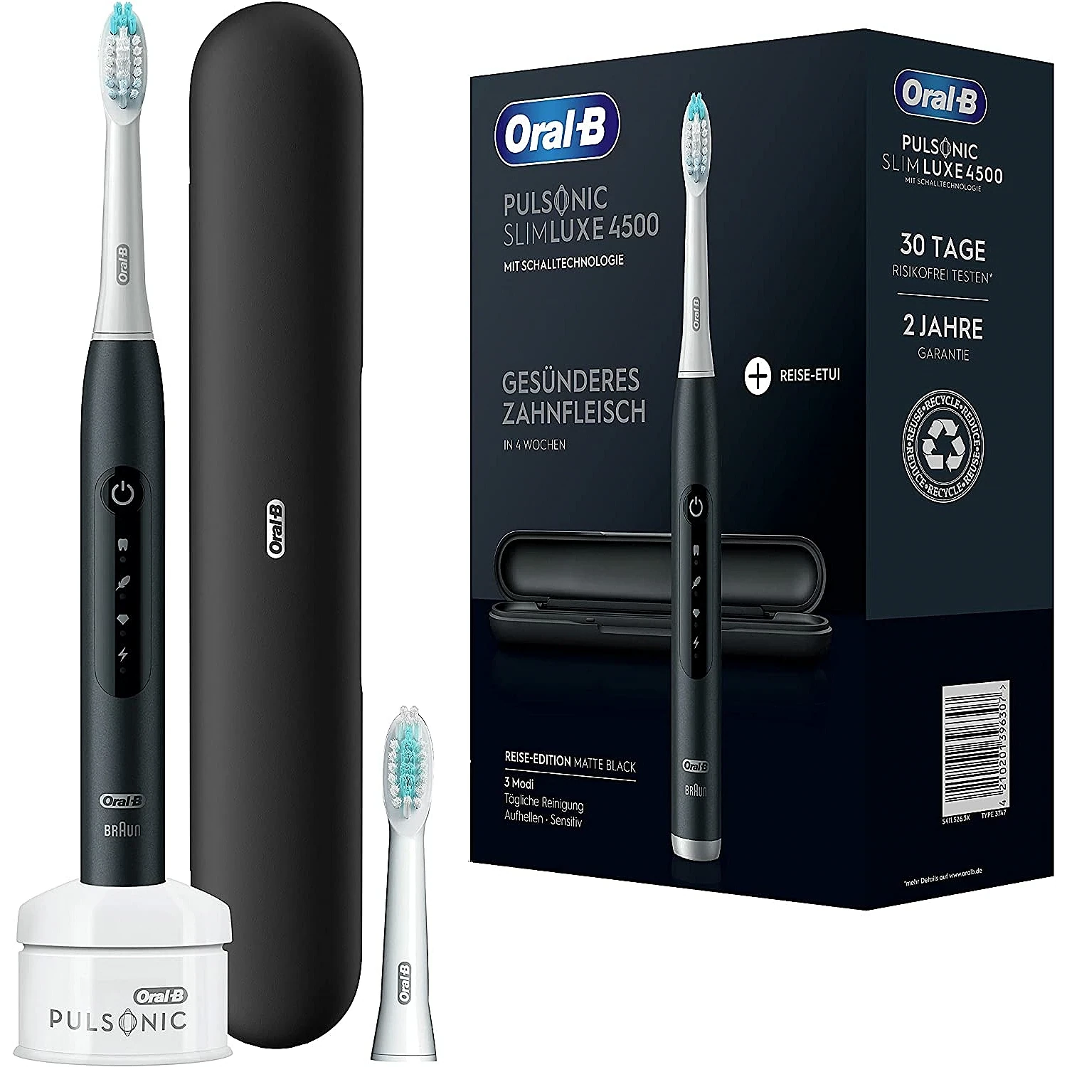 Электрическая зубная щетка Oral-B Pulsonic Slim Luxe 4500 черная