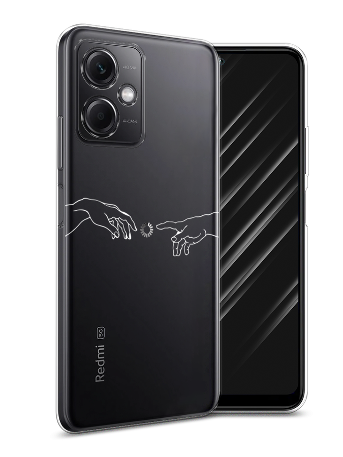 

Чехол Awog на Tecno Spark Go 2023"Пингвин и сердечко", Белый, 303150-1