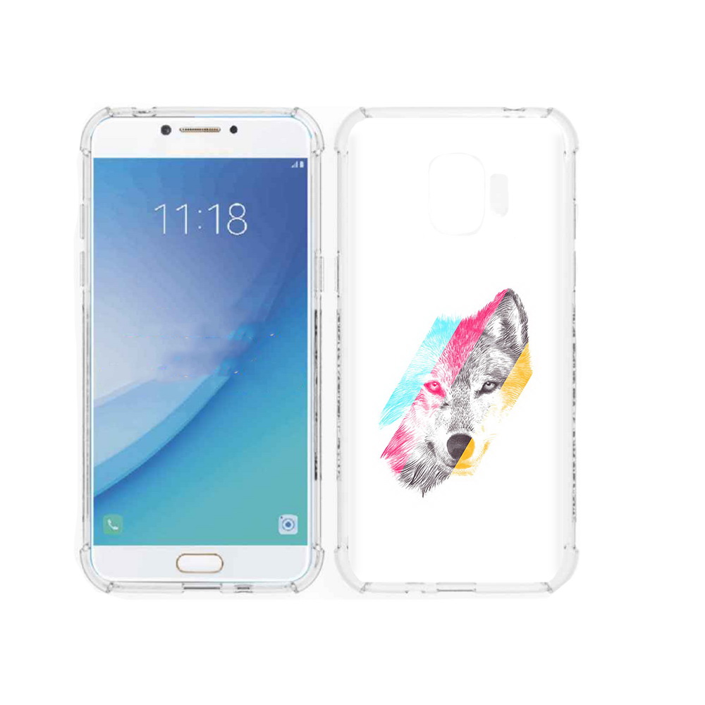 

Чехол MyPads Tocco для Samsung Galaxy J2 Pro (2018) волк градиент (PT226925.585.268), Прозрачный, Tocco