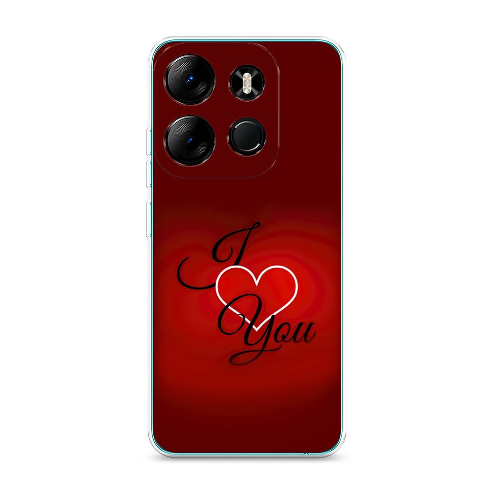 

Чехол Awog на Tecno Spark Go 2023"I love you 3", Красный;черный, 303150-6