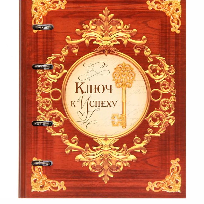 

Тетрадь на металлических кольцах "Ключ к успеху", твёрдая обложка, 80 листов