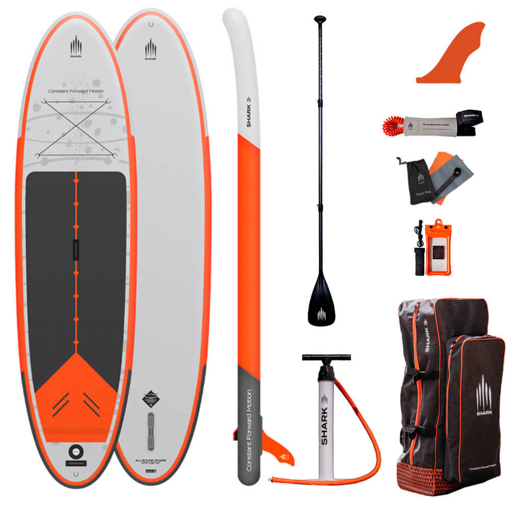 SUP-борд Shark All Round 325x86x15 см grey/orange