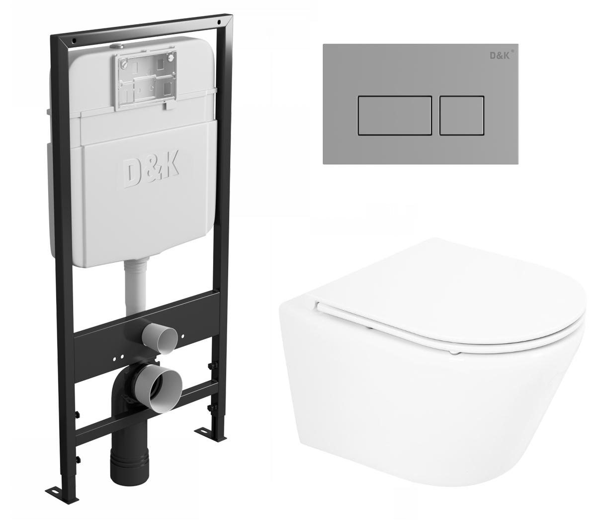 

Комплект: инсталляция D&K + унитаз BelBagno Tre + кнопка хром, 523083