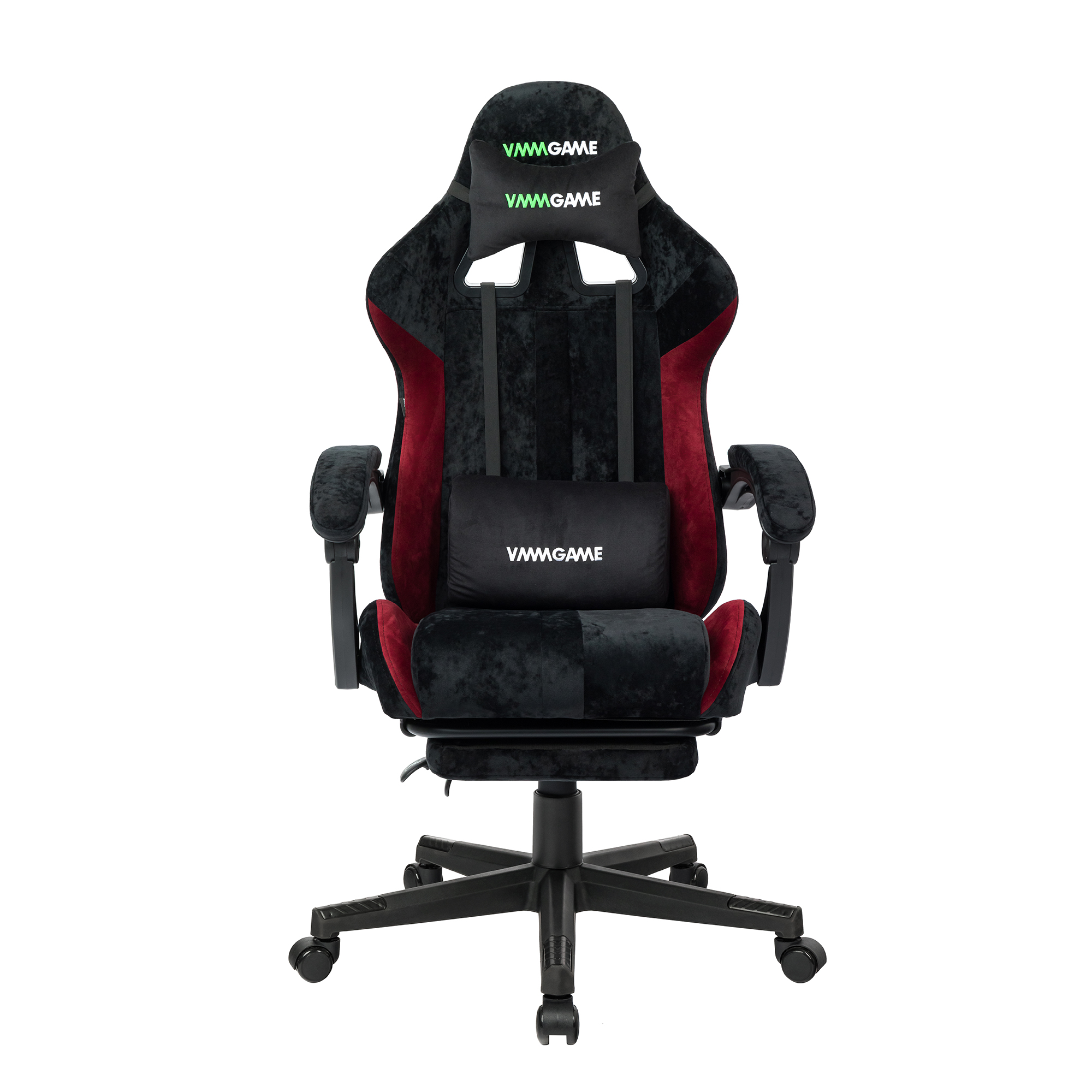 фото Игровое компьютерное кресло vmmgame throne velour, велюр черно-красный