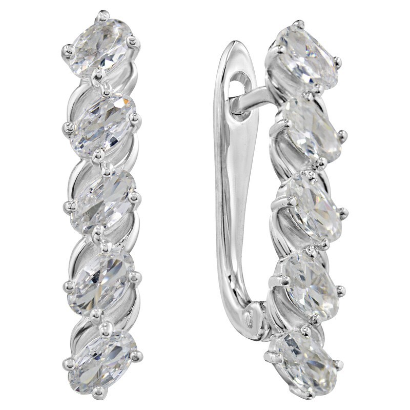 

Серьги из серебра с кристаллом ювелирным LAZURIT-ONLINE 8298AG, 8298AG